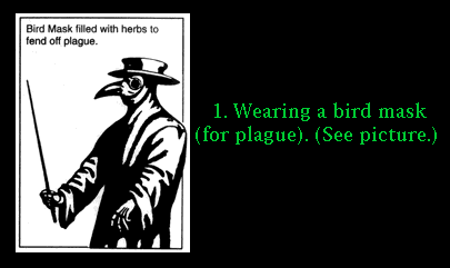 Bird Mask filled with herbs to fend off plague