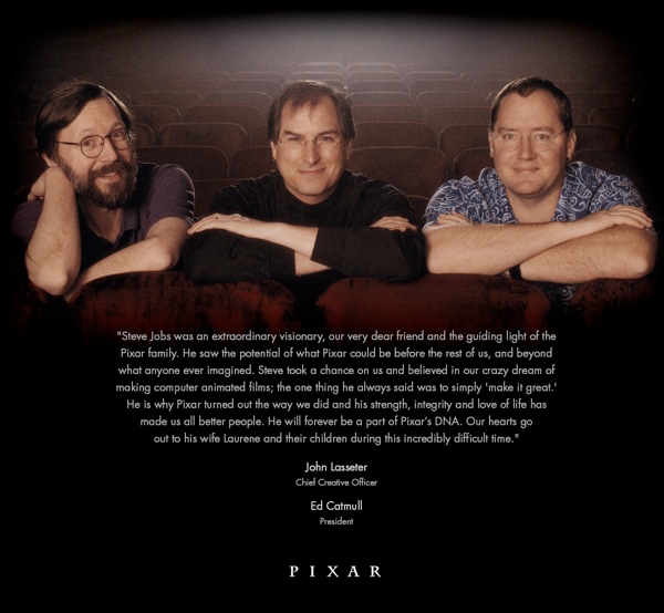 Pixar Steve Jobs Memorial